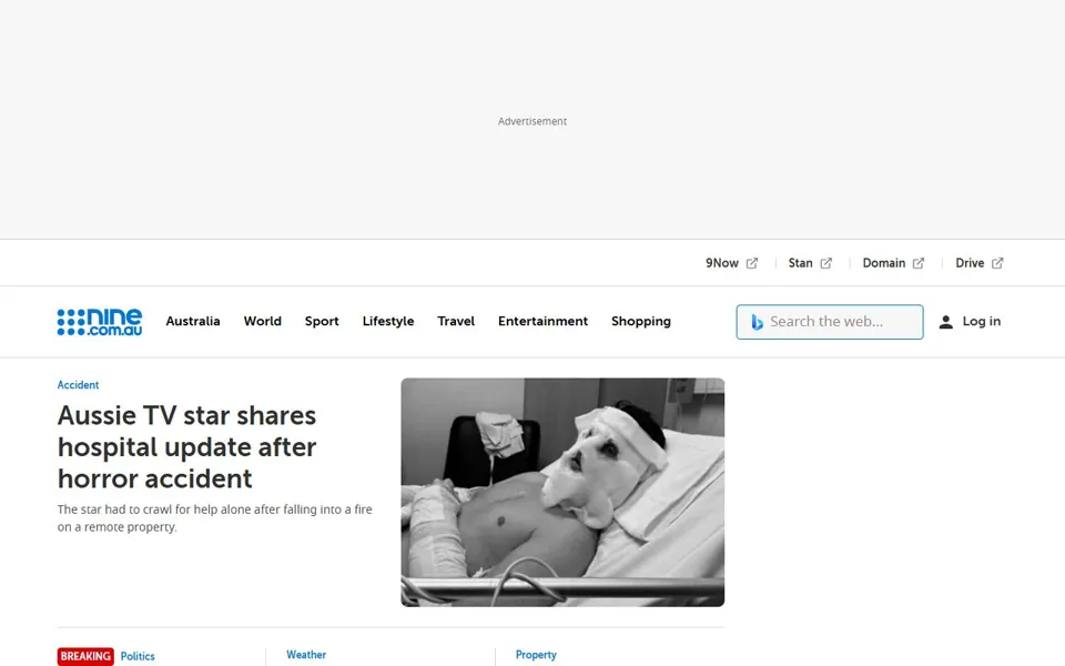 9News website screenshot