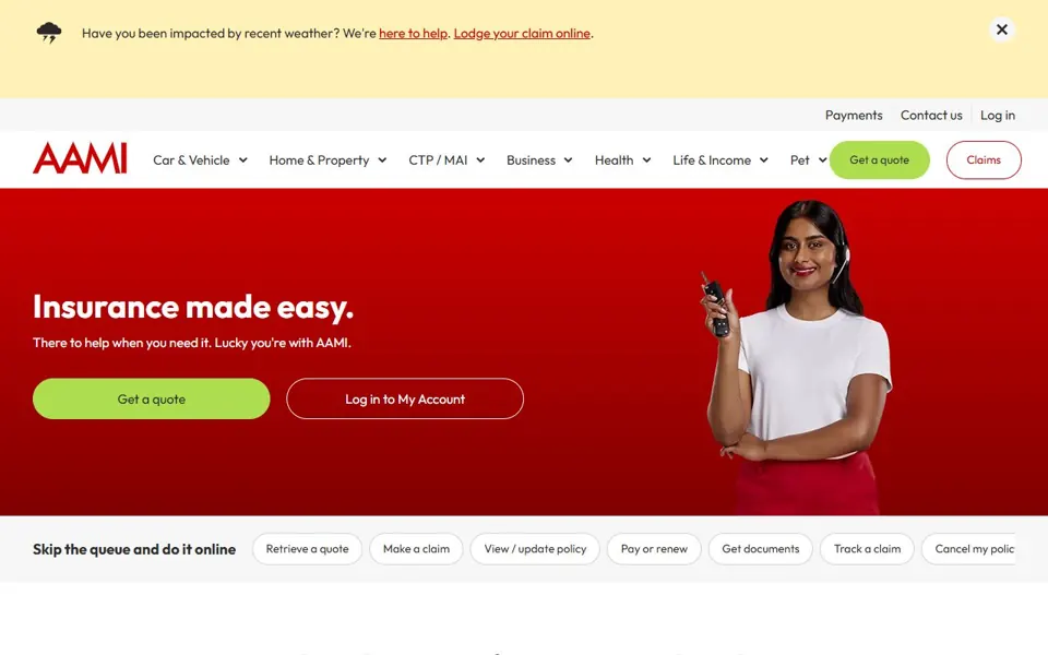 AAMI website screenshot