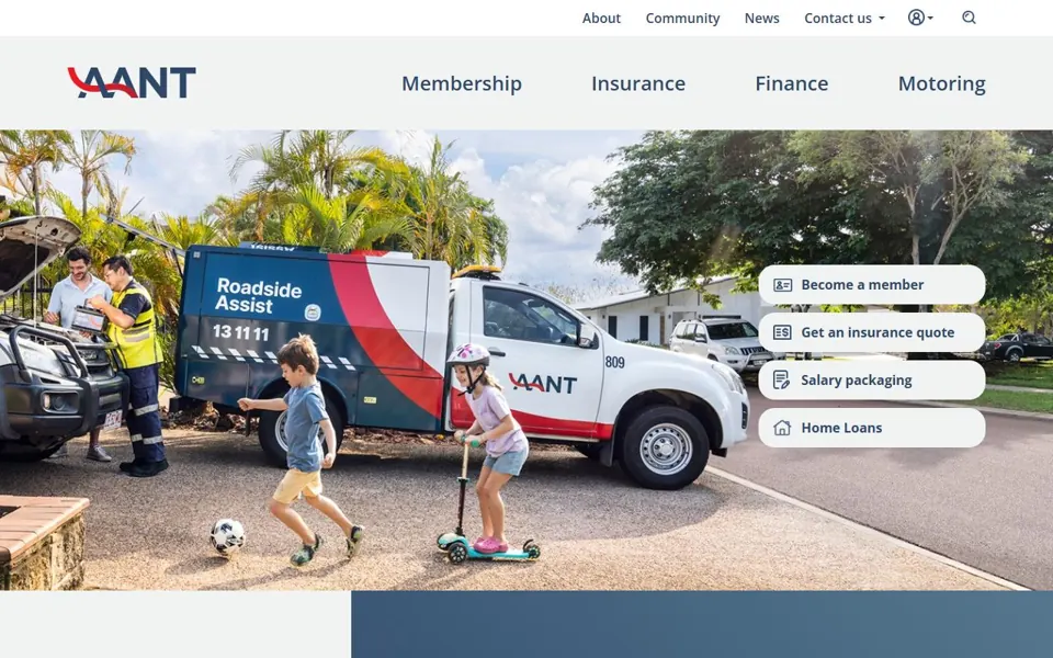 AANT website screenshot