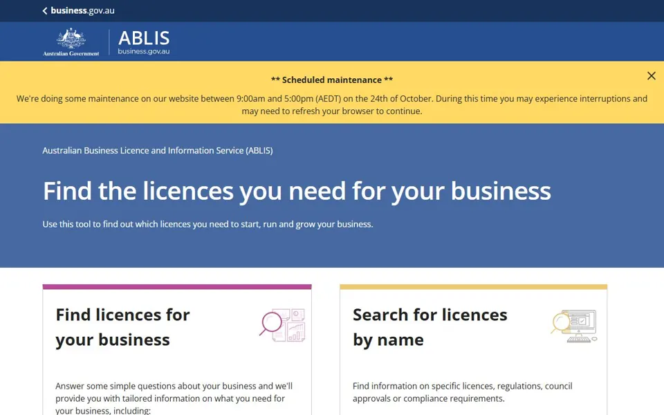 ABLIS website screenshot