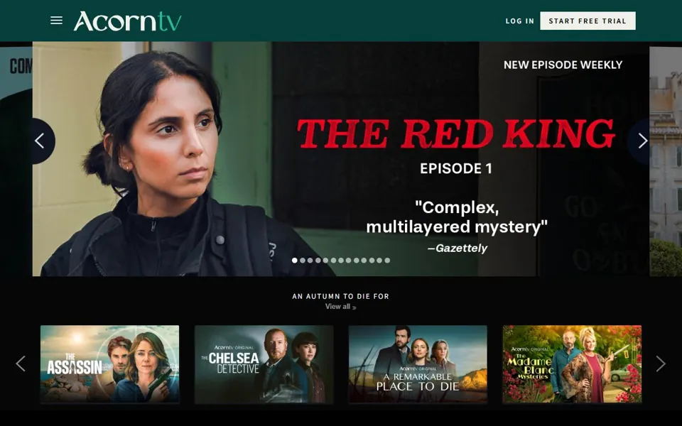 Acorn TV · Website screenshot