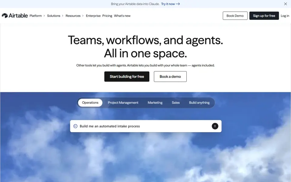 Airtable website screenshot