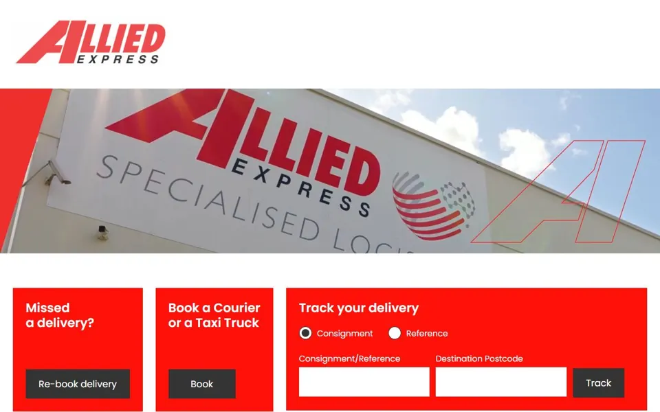 Allied Express website screenshot