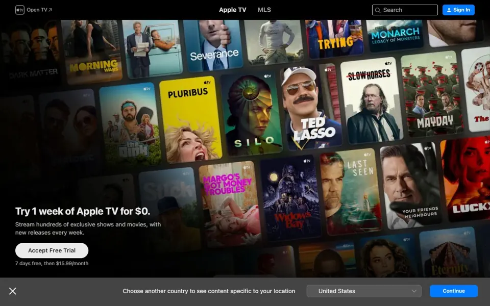 Apple TV · Website screenshot