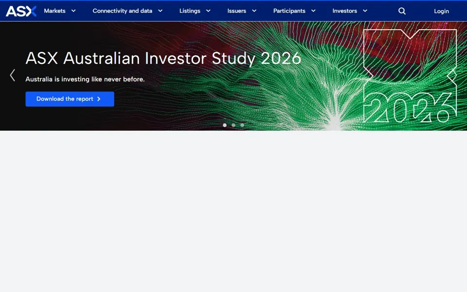 ASX website screenshot