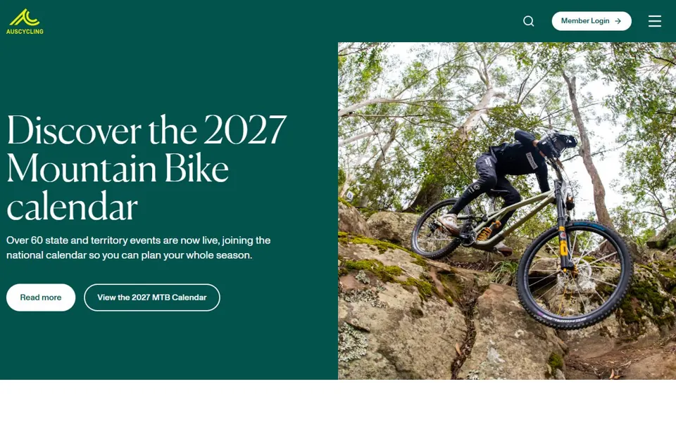 AusCycling website screenshot