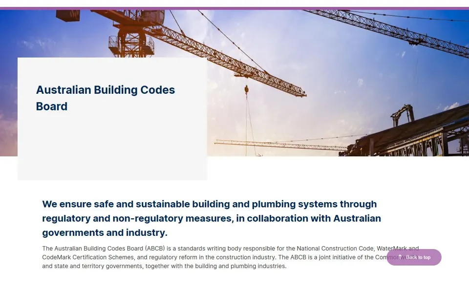 Australian Building Codes Board website screenshot
