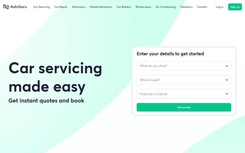 AutoGuru website screenshot