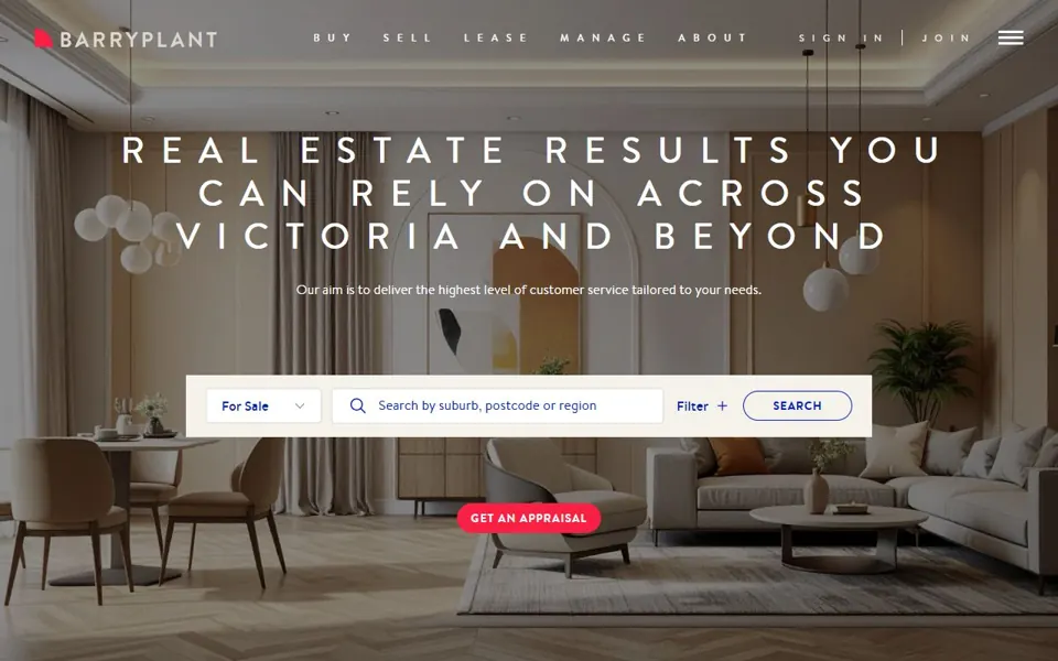 Barry Plant website screenshot