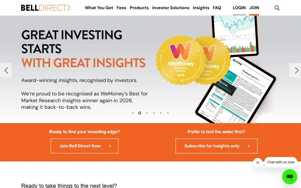 Bell Direct website screenshot