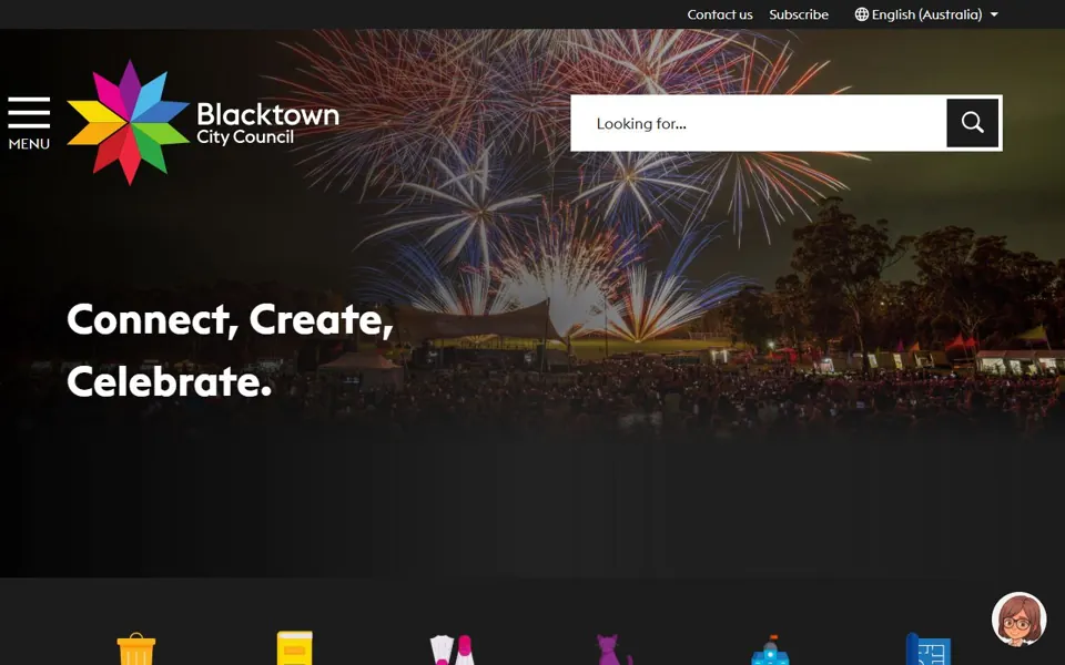 Blacktown City Council website screenshot