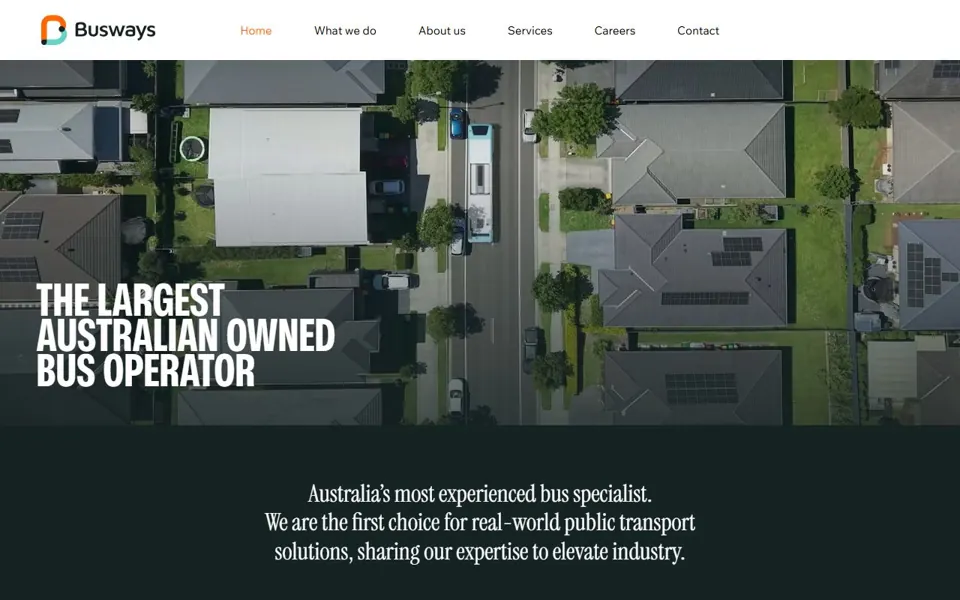 Busways website screenshot