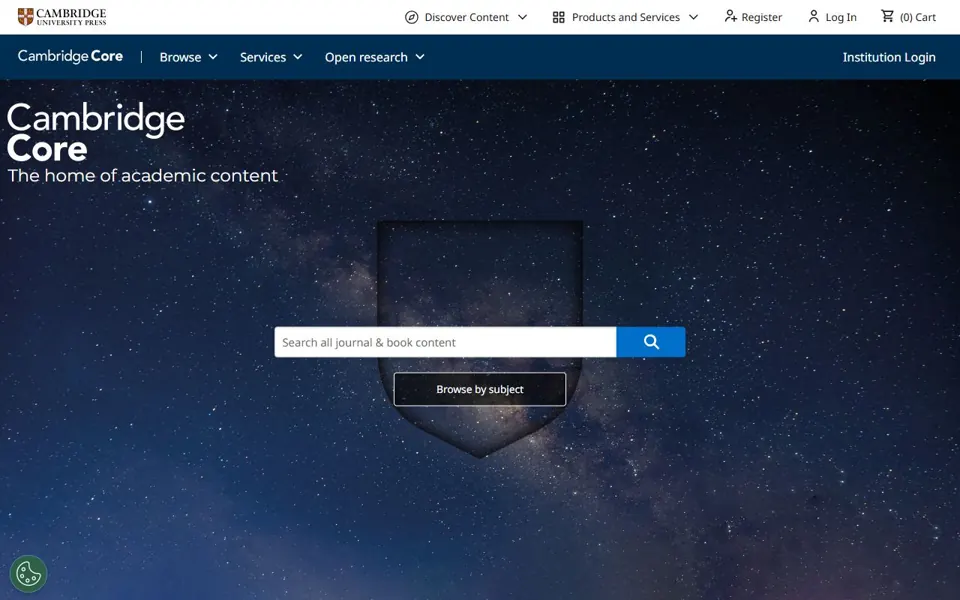 Cambridge Core · Website screenshot