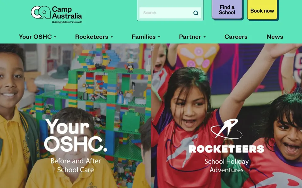 Camp Australia website screenshot