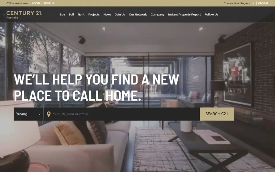 Century 21 Australia website screenshot