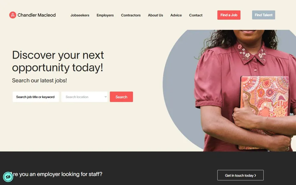 Chandler Macleod website screenshot
