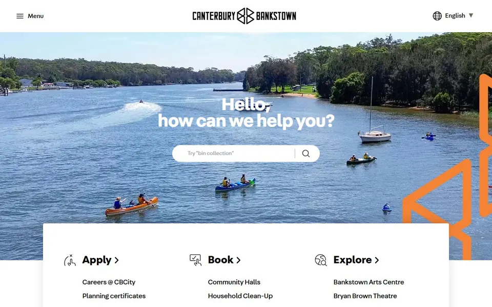 City of Canterbury Bankstown website screenshot