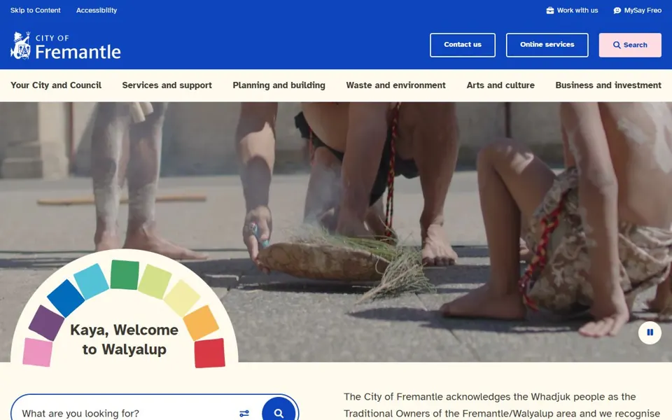City of Fremantle website screenshot