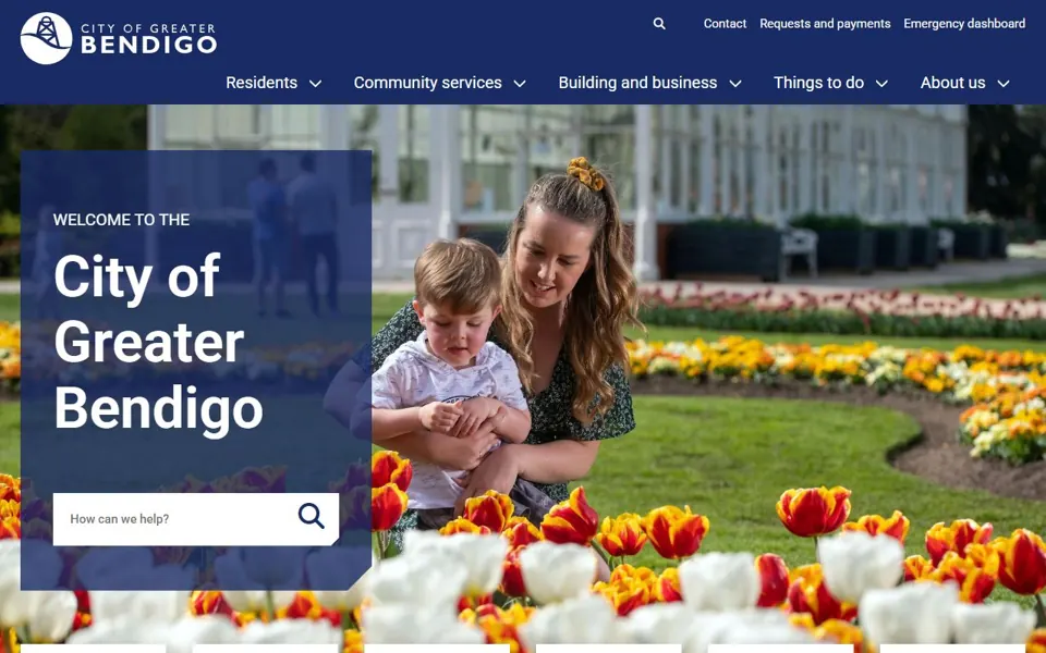 City of Greater Bendigo website screenshot