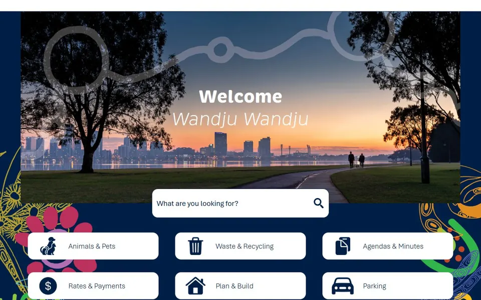City of South Perth website screenshot