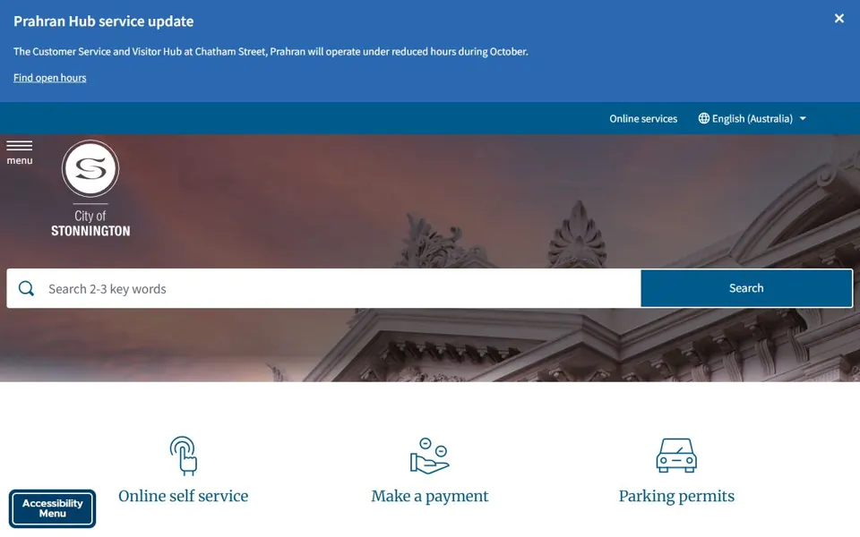 City of Stonnington website screenshot
