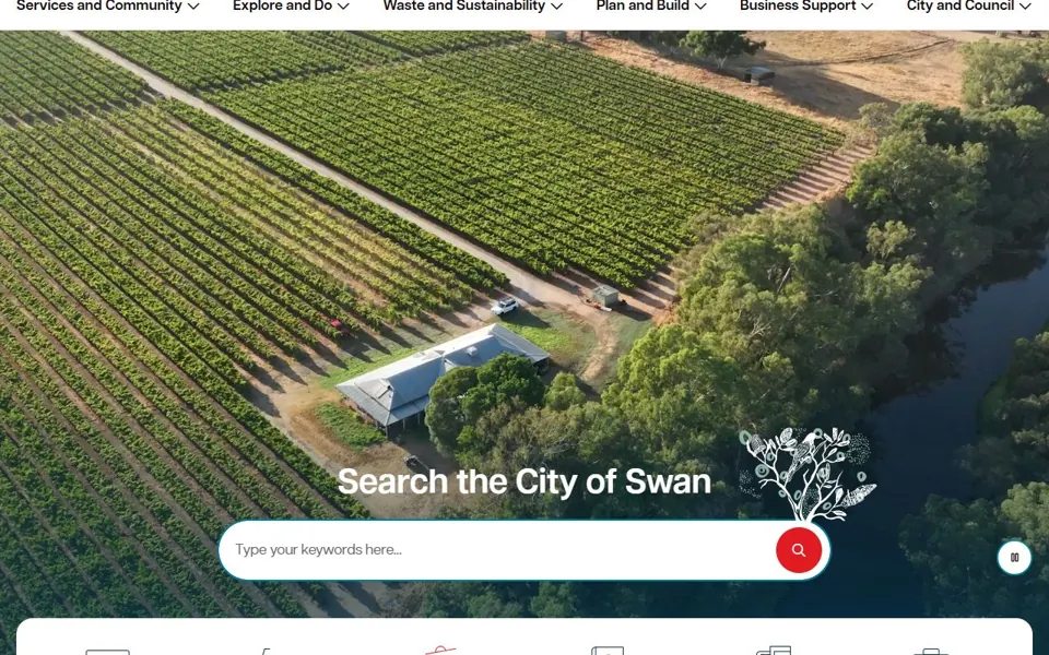 City of Swan website screenshot