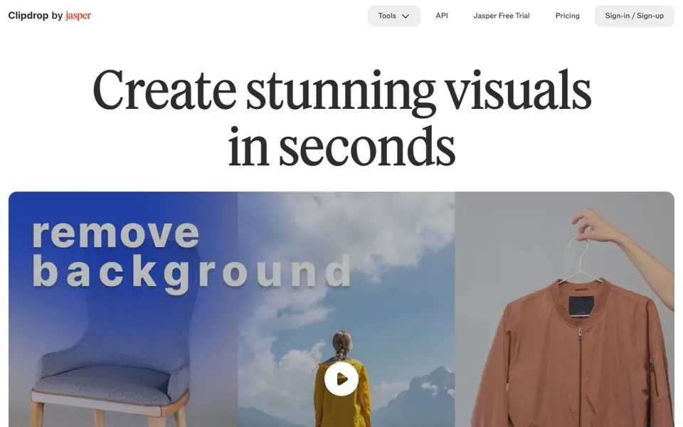Clipdrop website screenshot