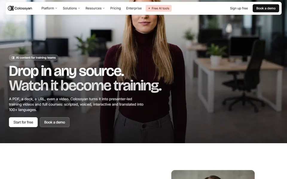 Colossyan website screenshot
