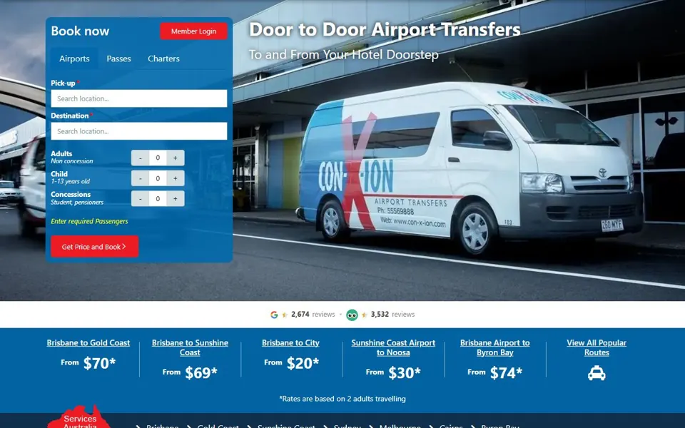 Con-x-ion website screenshot
