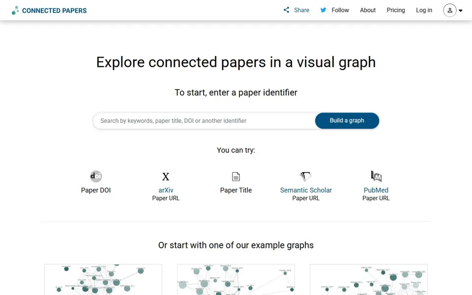 Connected Papers website screenshot