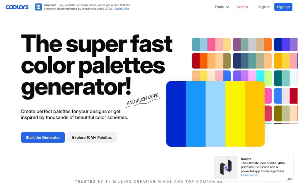 Coolors website screenshot