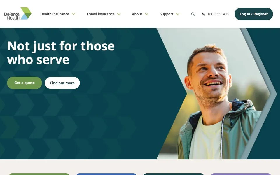Defence Health website screenshot