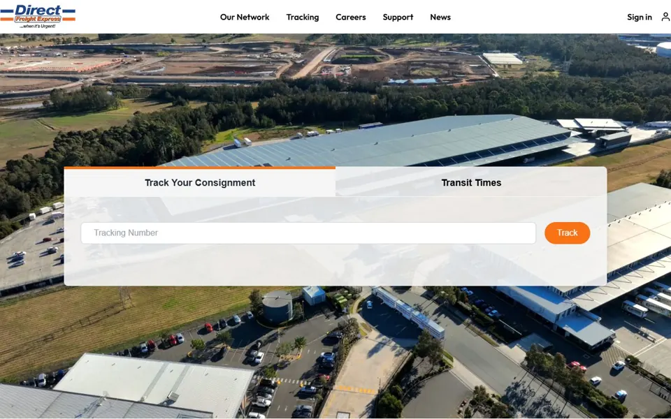 Direct Freight Express website screenshot