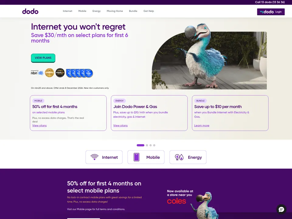 Dodo website screenshot