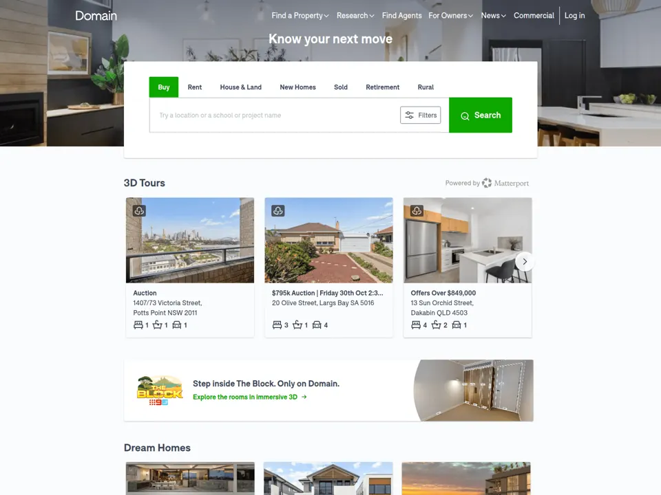 Domain website screenshot