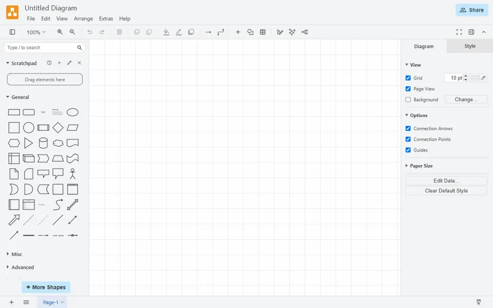 draw.io website screenshot