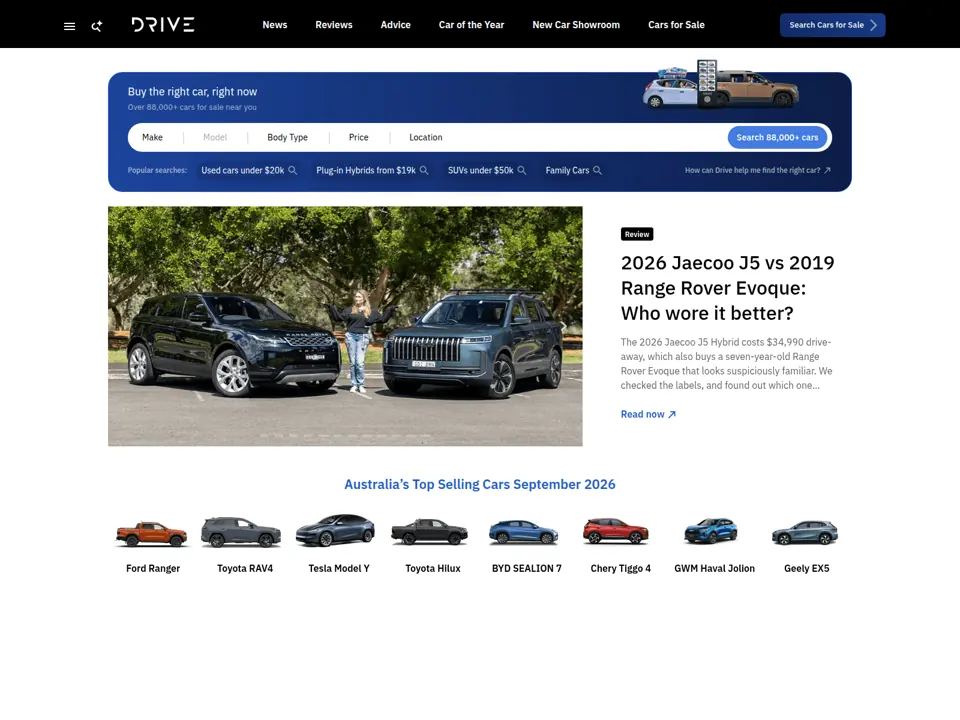Drive website screenshot