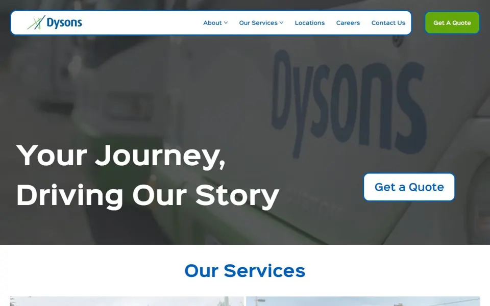 Dysons website screenshot