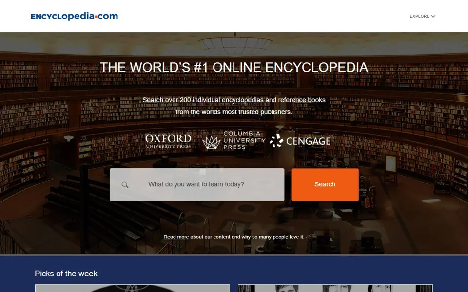 Encyclopedia.com website screenshot