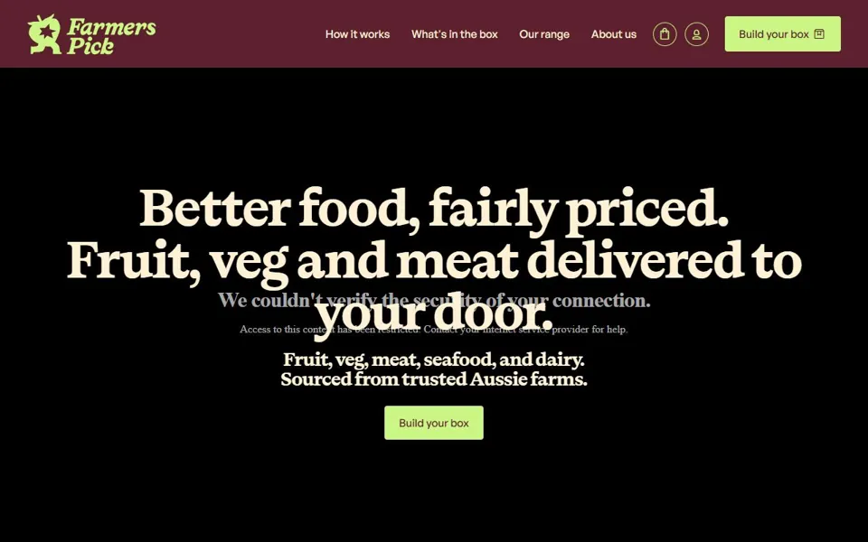 Farmers Pick website screenshot