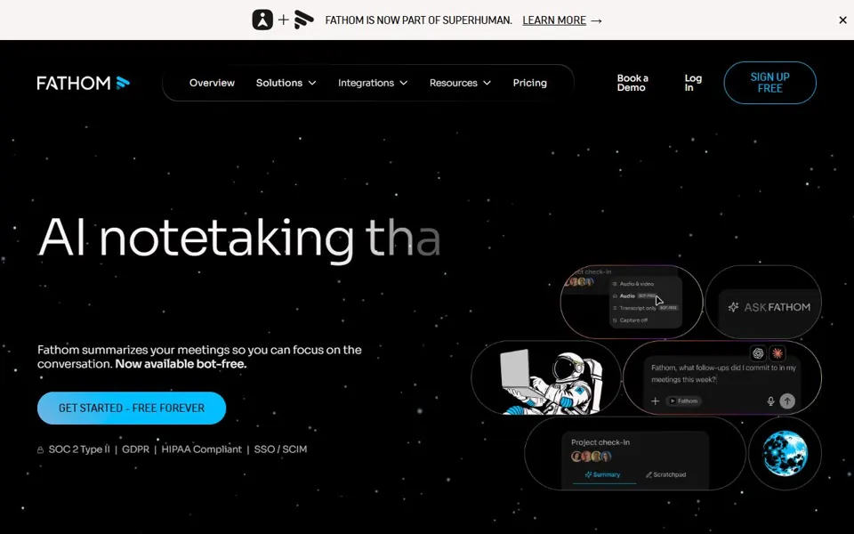 Fathom website screenshot