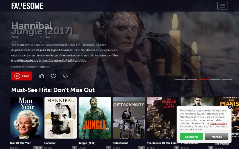 Fawesome website screenshot