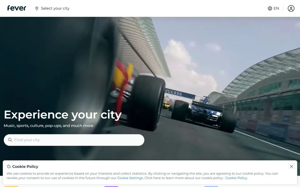 Fever website screenshot