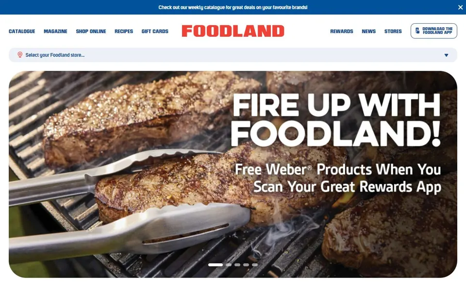 Foodland website screenshot