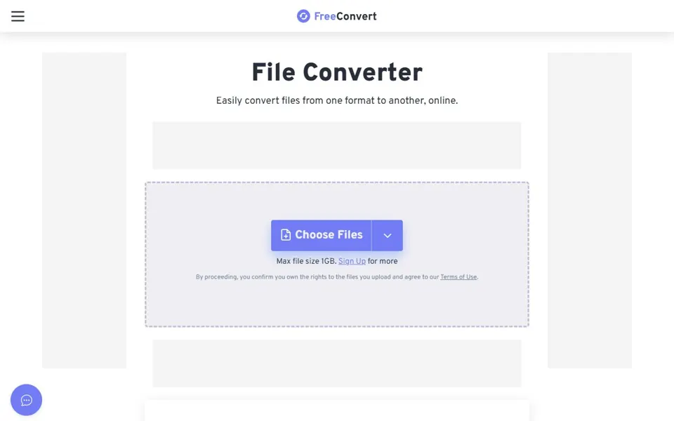 FreeConvert · Website screenshot