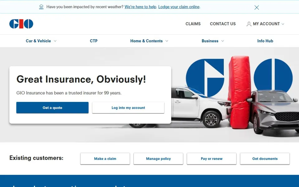 GIO website screenshot