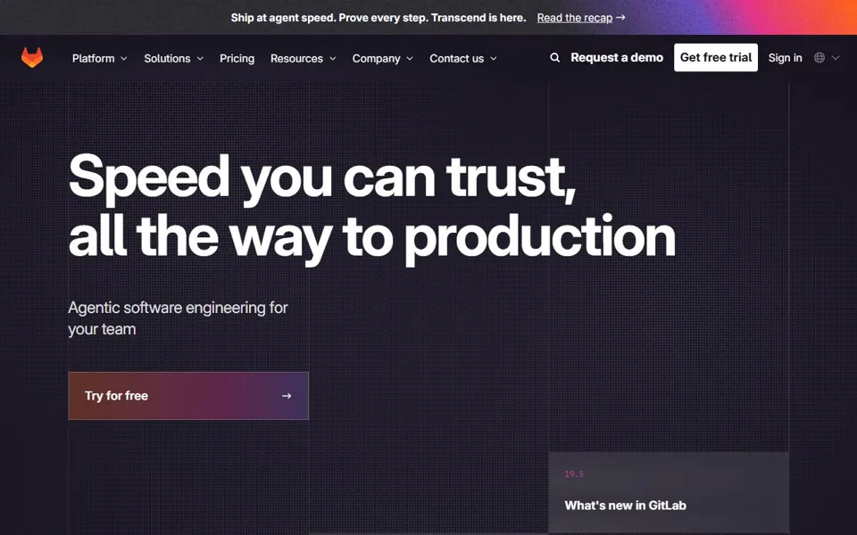 GitLab website screenshot
