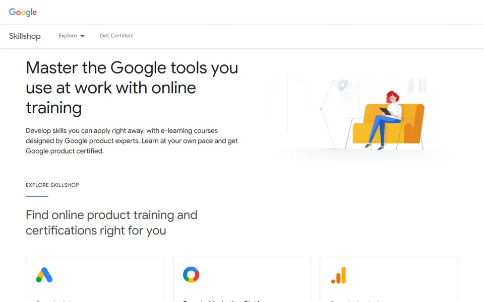 Google Skillshop · Website screenshot