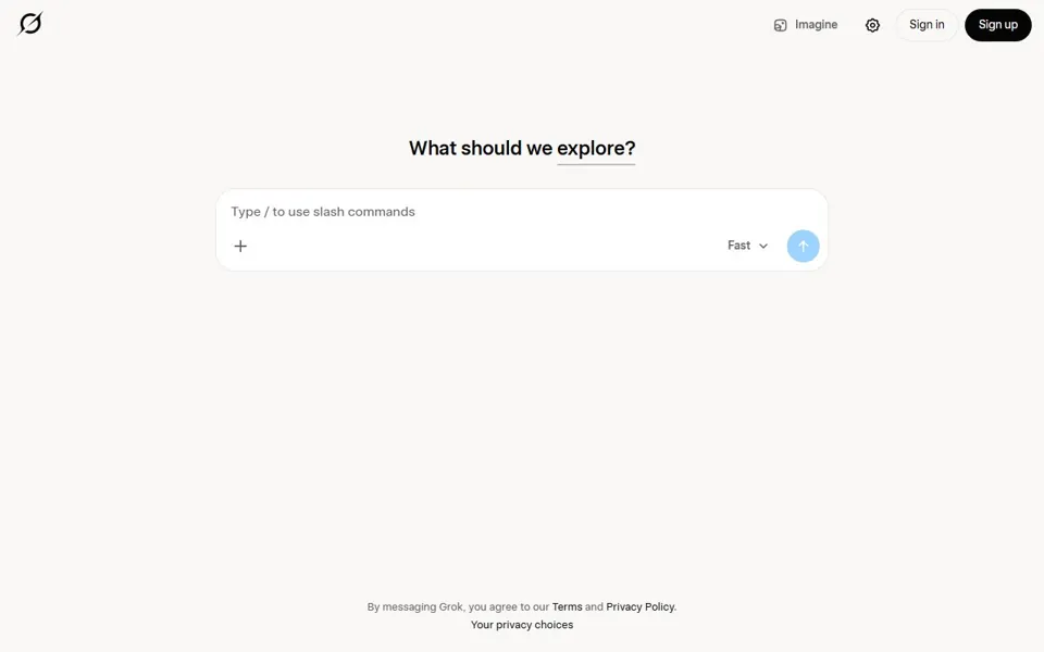 Grok website screenshot