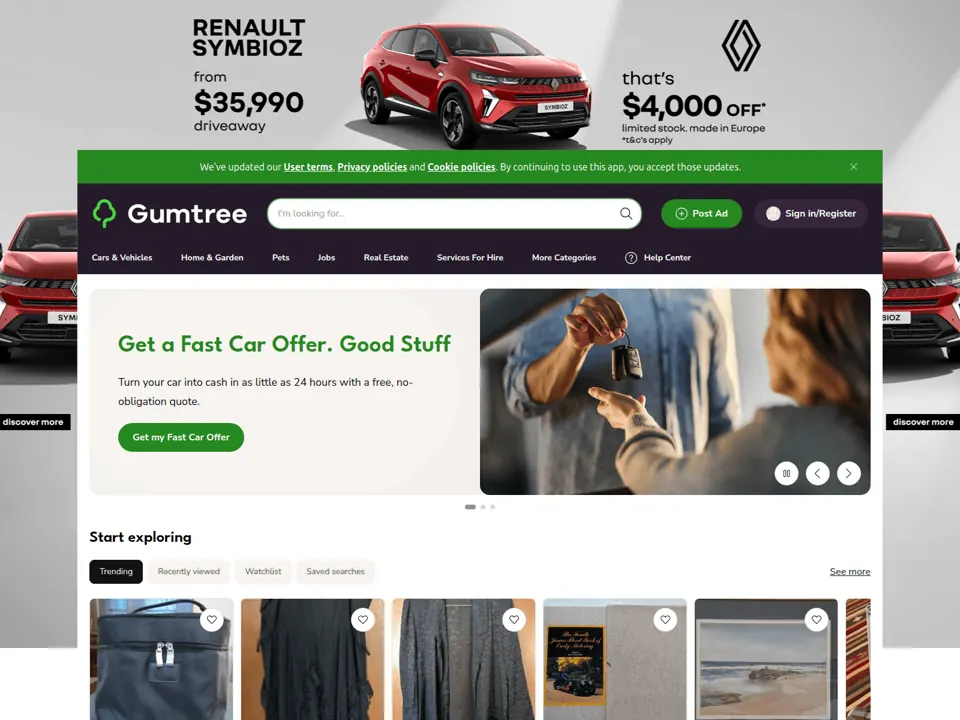 Gumtree website screenshot